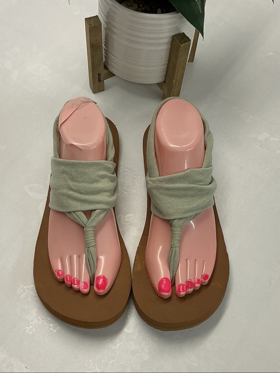 Sanuk Shoes - Women's Green Wrap Toe-Post Sandals